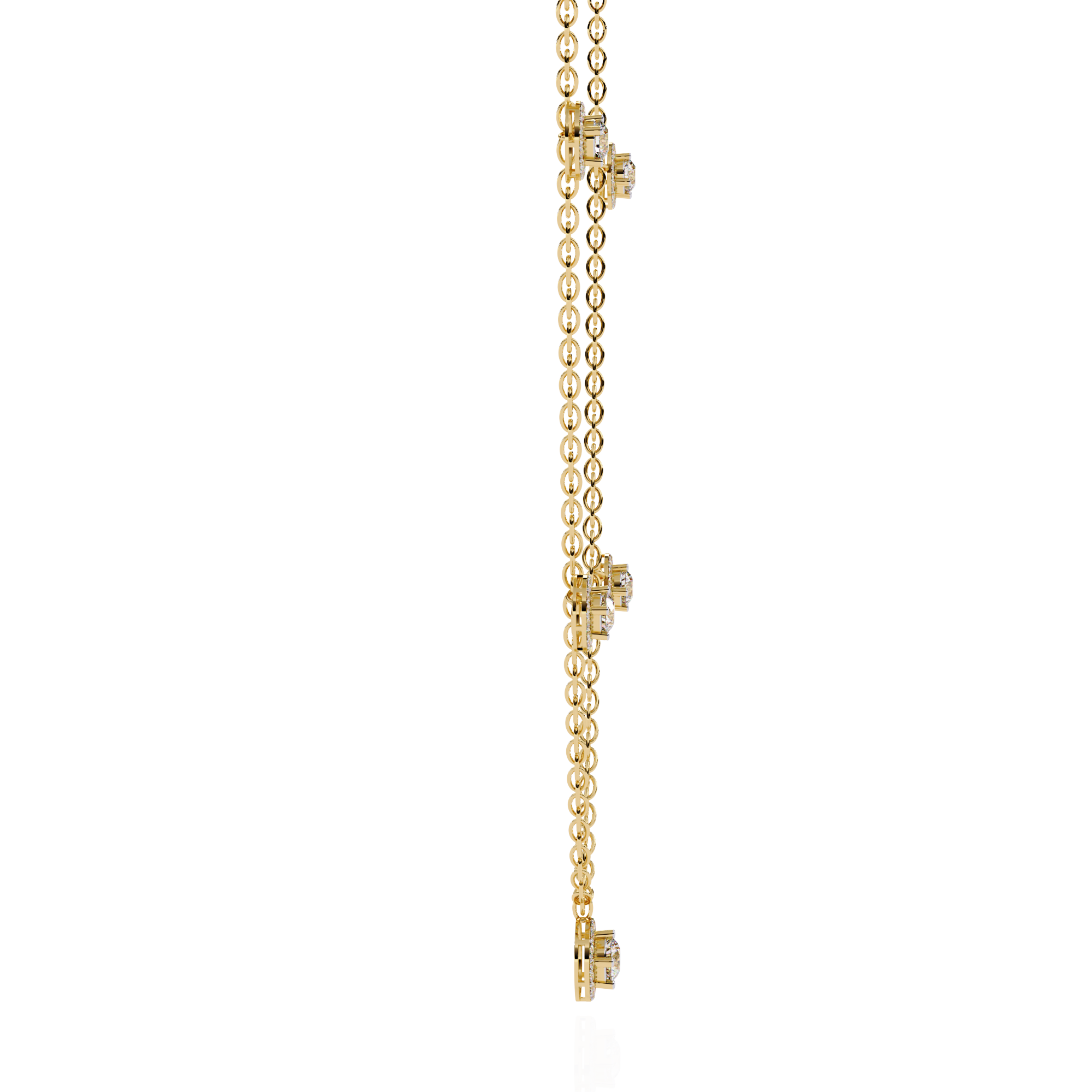Solitairekart 4.72ct Five-Stone Diamond Drop Necklace-H Color, VS1 Clarity